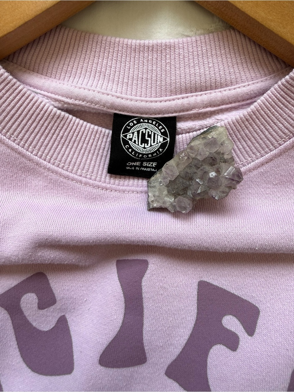 Pacsun Pacific Sunwear Lavender Purple Oversized Yin & Yang Graphic Sweatshirt - Picture 7 of 7